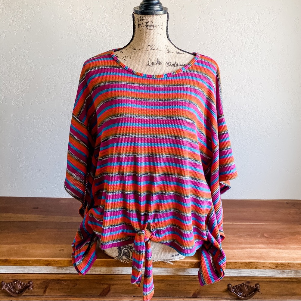 Tie-front Draped Top